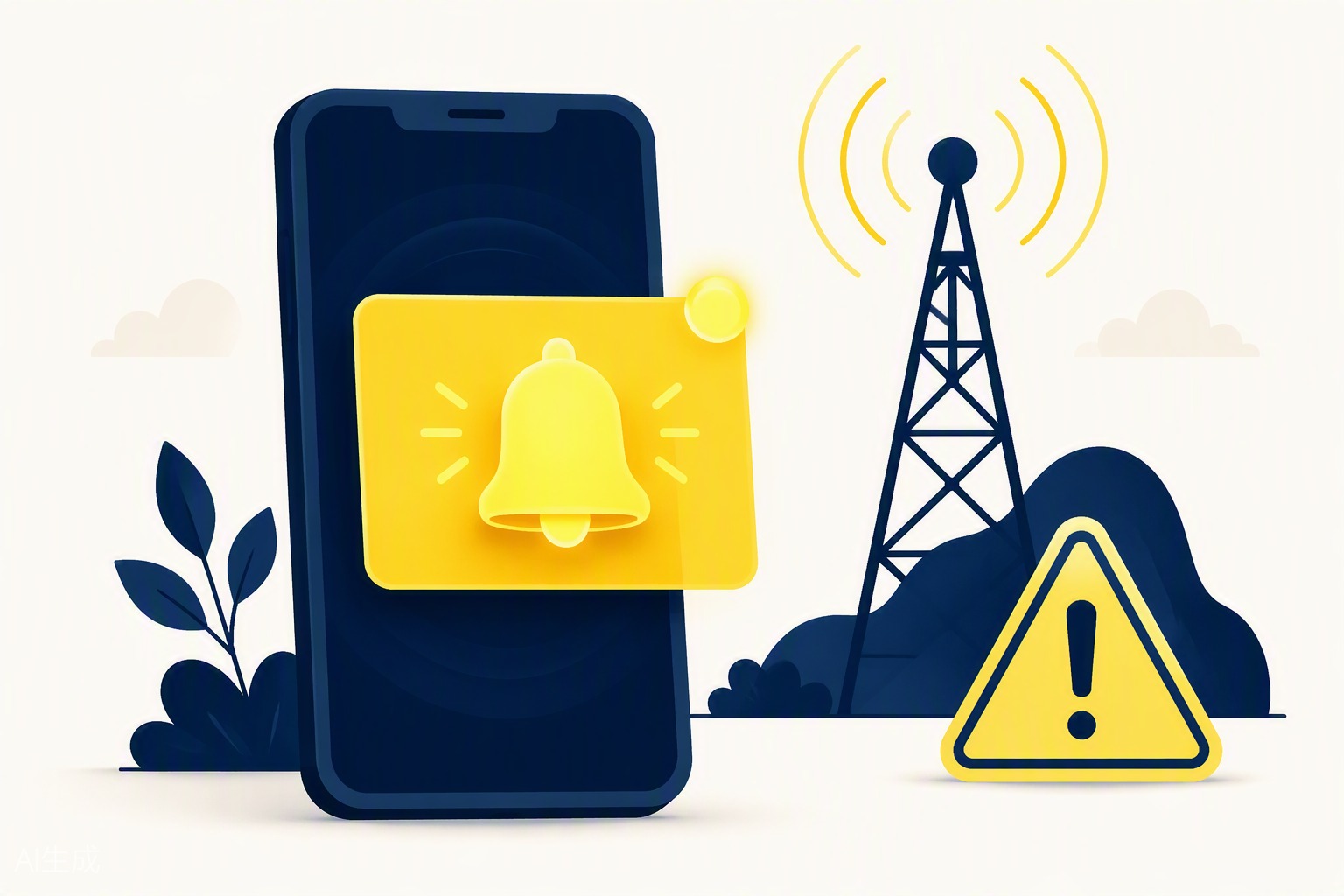 Telefona düşen anlık kesinti alarmı bildirimi